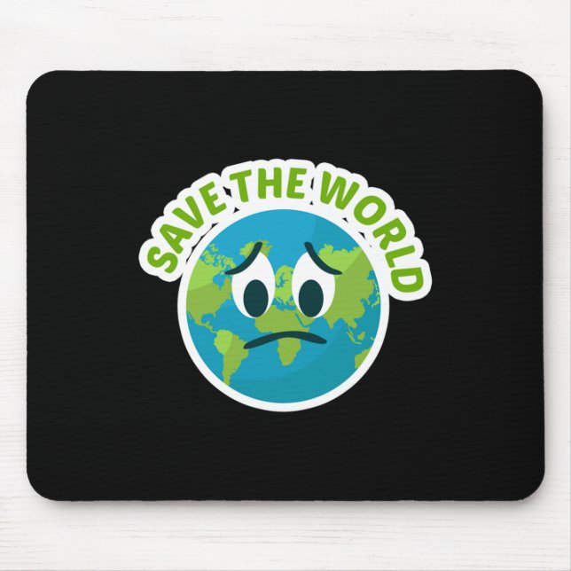 Rett der Welt für Umweltschutzfans L Mousepad (Vorne)