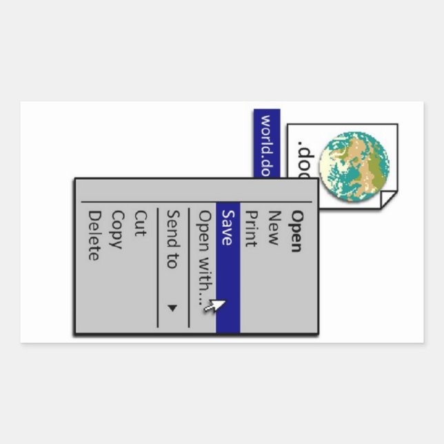 Rett der Welt, überall auf der Welt Rechteckiger Aufkleber (Vorderseite)