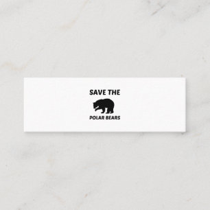 RETT DER WELTLEBEN DER BEARS MINI VISITENKARTE