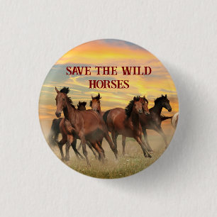 Rett der Wildpferde Button
