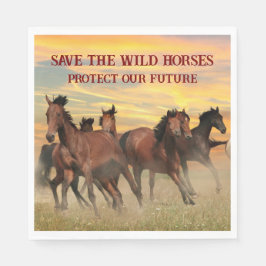Rett der Wildpferde Serviette