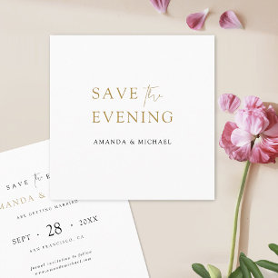 Rett des Abends Elegant Minimalistisch Modernes Go Save The Date