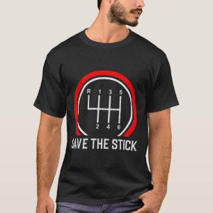 Rett des Auto mit der manuellen Stick-Umschalttast T-Shirt
