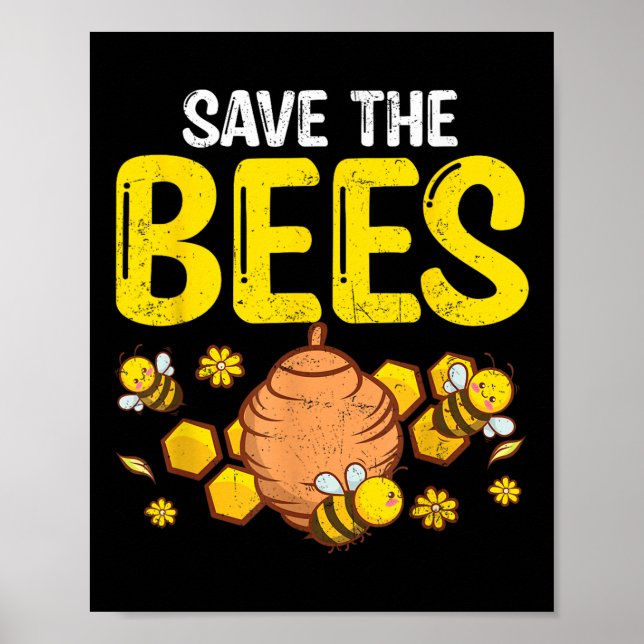 Rett des Bees Environmental Protection Earth Day G Poster (Vorne)