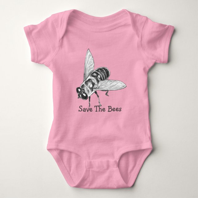 Rett des Bienen Bio Baby Honeybee Bodysuit Baby Strampler (Vorderseite)