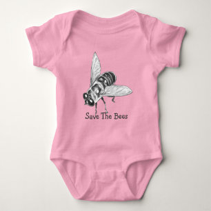 Rett des Bienen Bio Baby Honeybee Bodysuit Strampler