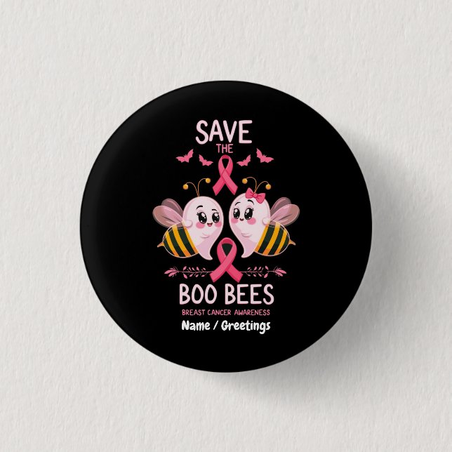 Rett des Brustkrebs der Boobienen - FrauenHallowee Button (Vorderseite)