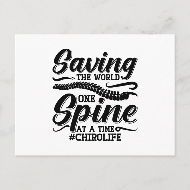 Rett des Chiropraktikers der Spine Postkarte (Vorderseite)