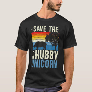 Rett des Chubby Unicorn Rhinoceros Rhino Animal Ri T-Shirt