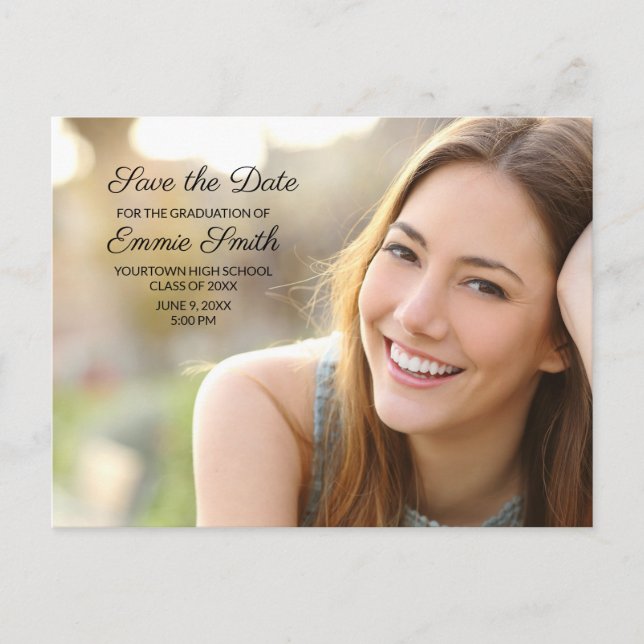 Rett des Datums des benutzerdefinierten Abschlusse Postkarte (Vorderseite)