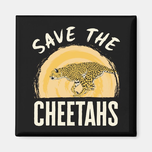 Rett des gefährdeten Tieres "Cheetahs" Magnet (Vorne)