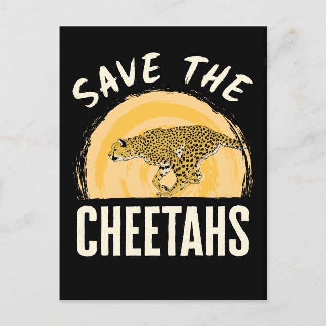 Rett des gefährdeten Tieres "Cheetahs" Postkarte (Vorderseite)