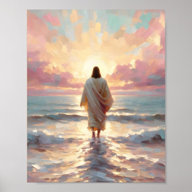 Rett des Lamms - Jesus und Lamb Digital Christlich Poster (Vorne)