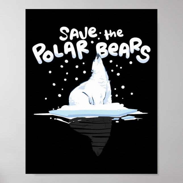 Rett des "Polar Bears Climate Awareness Earth Day" Poster (Vorne)