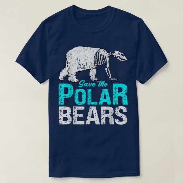 Rett des Polarbärendesigns für den Klimawandel vor T-Shirt (Design vorne)
