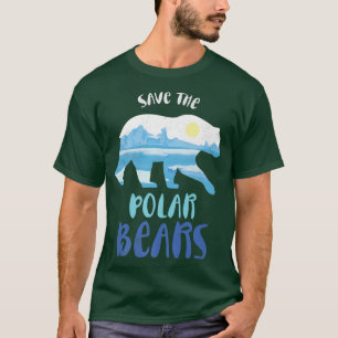 Rett des Polarbärendesigns für den Klimawandel vor T-Shirt