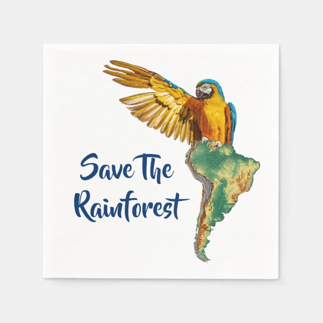 Rett des Regenwaldes Serviette (Vorderseite)