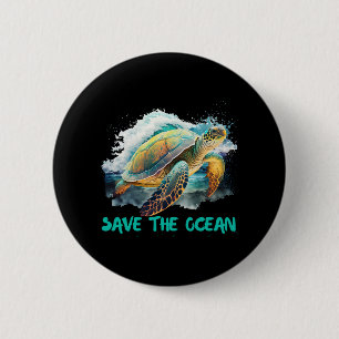 Rett des Schildkrötenschutzmeers Button