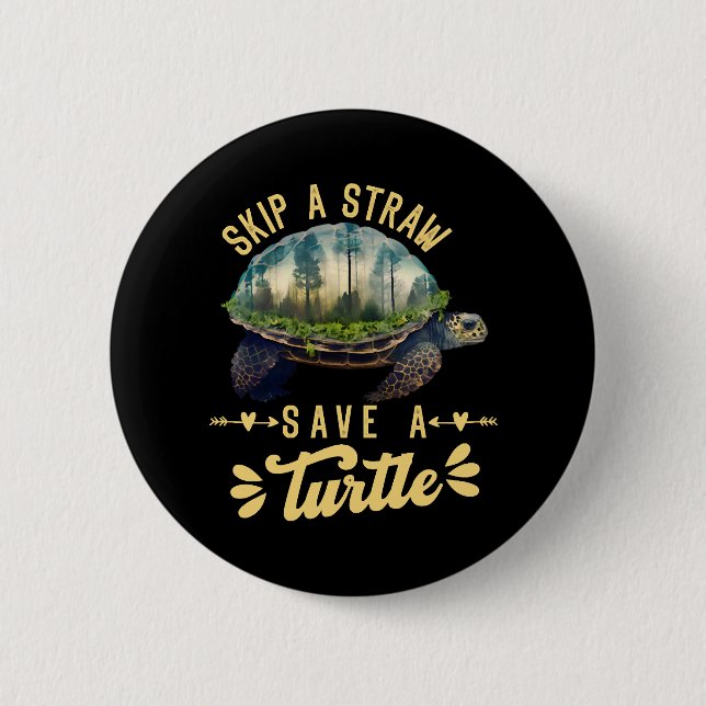 Rett des Schildkrötenschutzozeans Button (Vorderseite)