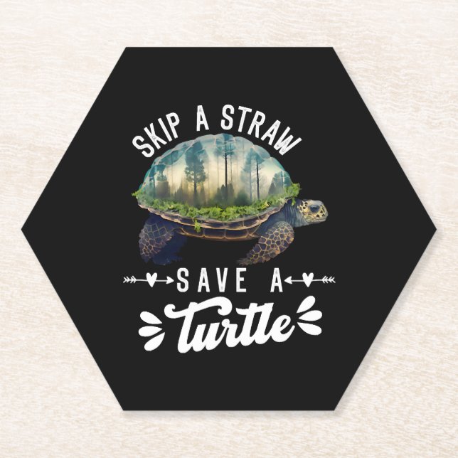 Rett des Schildkrötenschutzozeans Untersetzer (Vorderseite)