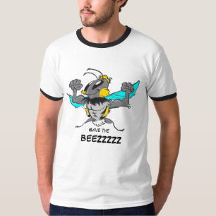 Rett des T - Shirt "Bee Strong Bumble Bee Cartoon"