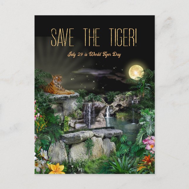 Rett des Tiger/Welt-Tiger-Tages Postkarte (Vorderseite)