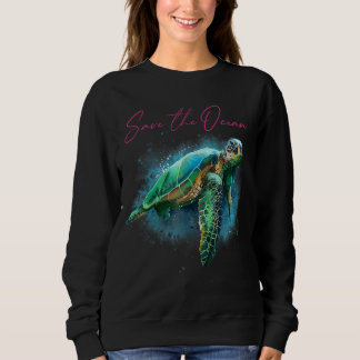 Rett des Umweltbewusstseins der Meeresschildkröte Sweatshirt