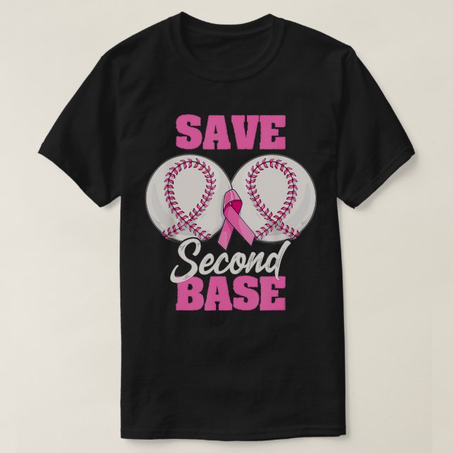 Rett des zweiten Brustkrebses im Baseball-Baseball T-Shirt (Design vorne)