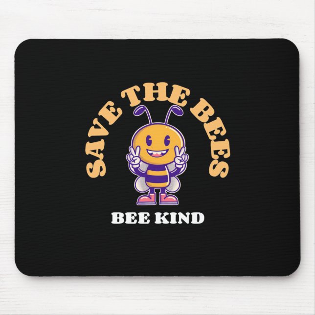 Rett die Bienen freundlich Mousepad (Vorne)