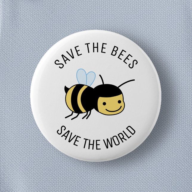 Rett die Bienen, Happy Little Bee Button (Von Creator hochgeladen)