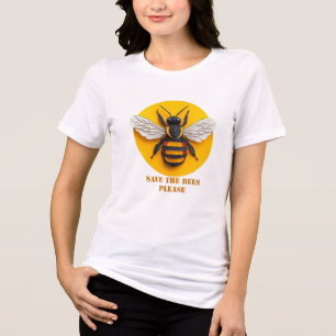 Rett die Bienen! Öko-freundliches Gerät für ein Gr Tri-Blend Shirt