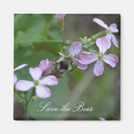 Rett die Bienen... Radish Blume Magnet