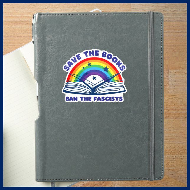 Rett die Bücher, die die Faschisten gegen Zensur v Aufkleber (Von Creator hochgeladen)