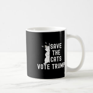 Rett die Katzen wählen Trump lustigen politischen Kaffeetasse