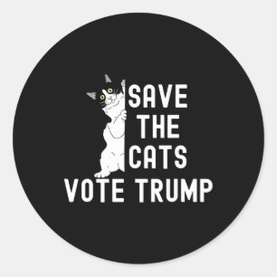 Rett die Katzen wählen Trump lustigen politischen Runder Aufkleber