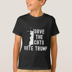 Rett die Katzen wählen Trump lustigen politischen T-Shirt