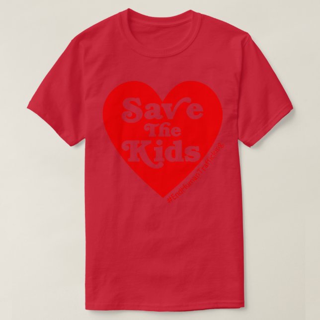 Rett die Kinder, um den Menschenhandel zu beenden T-Shirt (Design vorne)