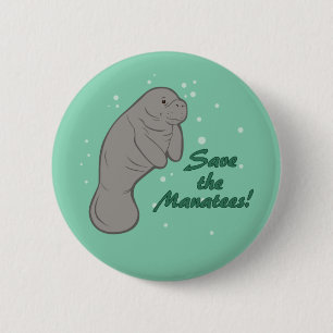 Rett die Manatees! Button