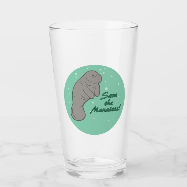 Rett die Manatees! Glas (Vorderseite)