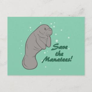 Rett die Manatees! Postkarte