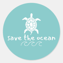 rett die Meeresschildkröte. Aufkleber & Etikette