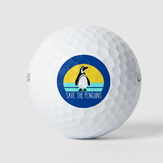 Rett die Pinguine Golfball (Vorderseite)