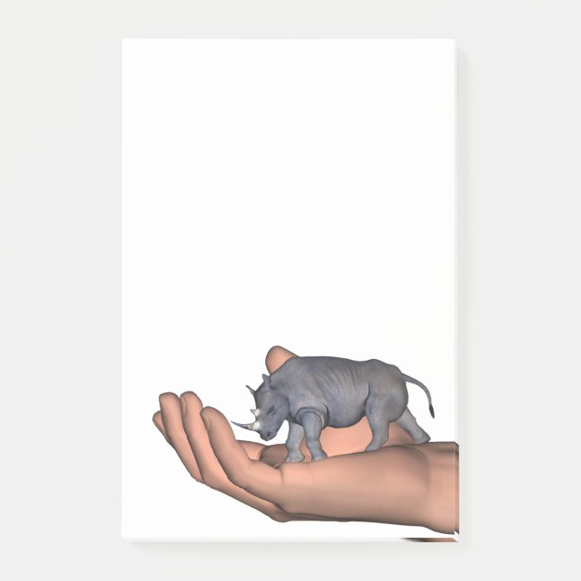 Rett die Rhinos! Post-it Klebezettel (Vorderseite)