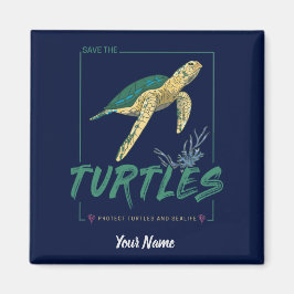 Rett die Schildkröten für Mädchen, die nur Lieben  Magnet