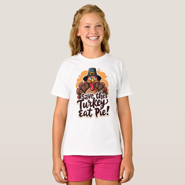 Rett die Türkei, isst Pie! T-Shirt (Vorne ganz)