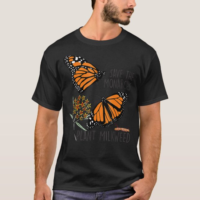 Rett Diese Monarchen Pflanze Somes Milkweed Butter T-Shirt (Vorderseite)