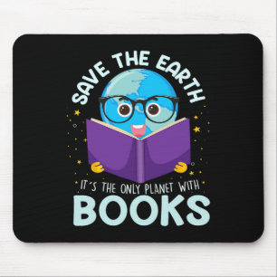 Rett Earth Es ist nur Planet mit dem Buchleser Ear Mousepad