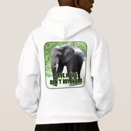 Rett ein Elefantenleben, kaufe nicht Elfenbeinhuhn Hoodie