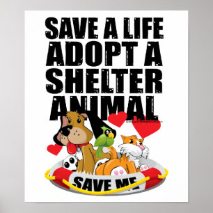 Rett ein Leben Adoptiere ein Unterschlupf Poster