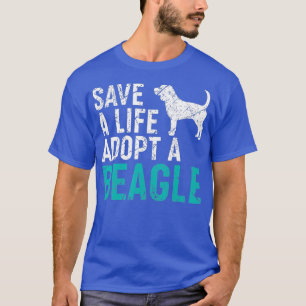Rett ein Leben adoptiere einen Hunderettungs-Beagl T-Shirt